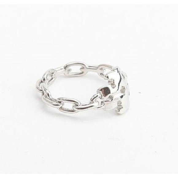 Tory Burch Silver Kira Chain Ring Size 7 - Picture 6 of 6